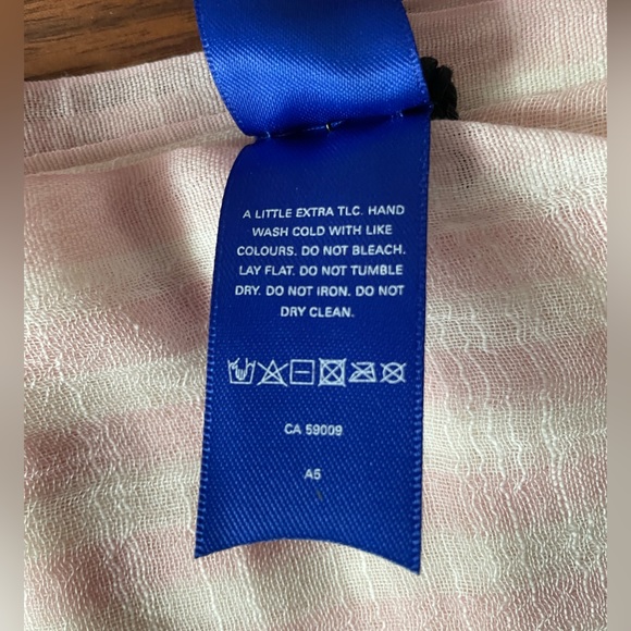 Kit and Ace Pink and White Striped Lightweight Cotton Scarf - Picture 8 of 9